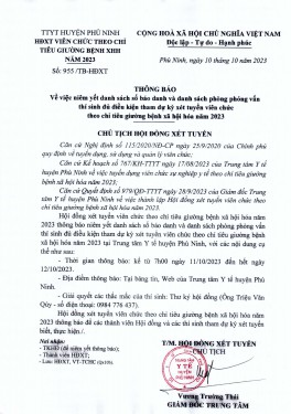 Thông báo xét duyệt 